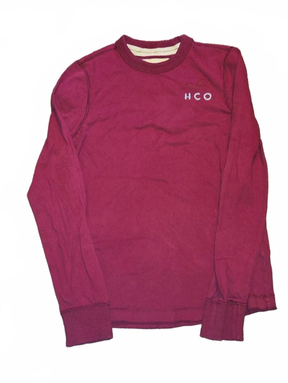 Vintage Hollister Men's long sleeve shirt Size small red Embroidered HCO y2k